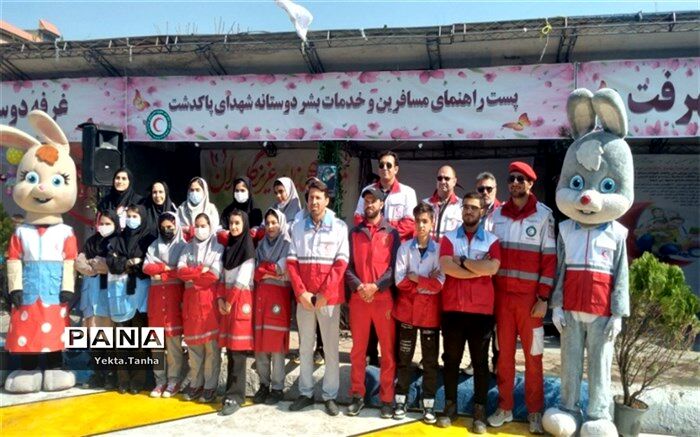 افتتاح پست راهنمایی مسافران نوروزی و زائران امام رضا(ع) در پاکدشت/فیلم