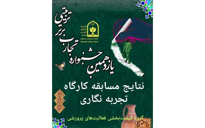 کسب۲۴ رتبه در مسابقه کارگاه تجارب برتر برتر کشوری توسط فرهنگیان سیستان و بلوچستان
