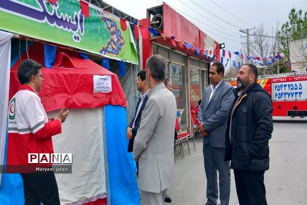بازدید مسئولان از خدمات هلال‌احمر در صفادشت