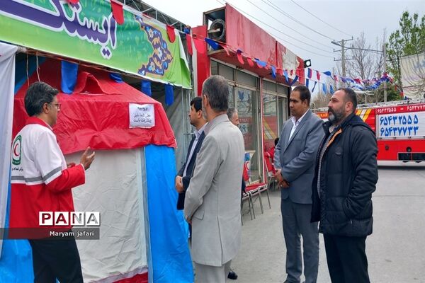 بازدید مسئولان از خدمات هلال‌احمر در صفادشت