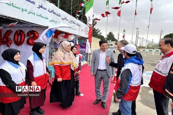 بازدید نوروزی مسئولان جمعیت هلال احمر استان تهران از پایگاه نوروزی خدمات سفر جمعیت هلال احمر شهرستان ری