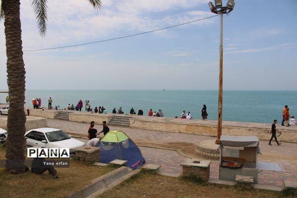 گردشگران نوروزی در ساحل بندر بوشهر-2
