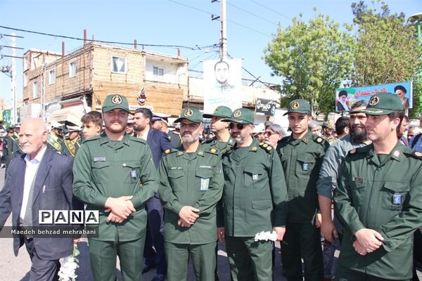تشییع شهید مدافع حرم میلاد حیدری در شهرستان قرچک