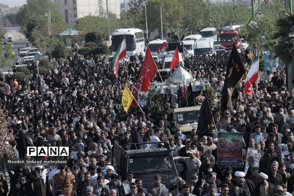 تشییع شهید مدافع حرم میلاد حیدری در شهرستان قرچک