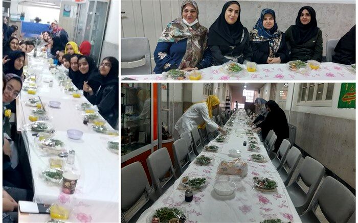 افطار دانش‌آموزان دبیرستان دخترانه شهید محراب تهران با هم‌کلاسی‌هایشان