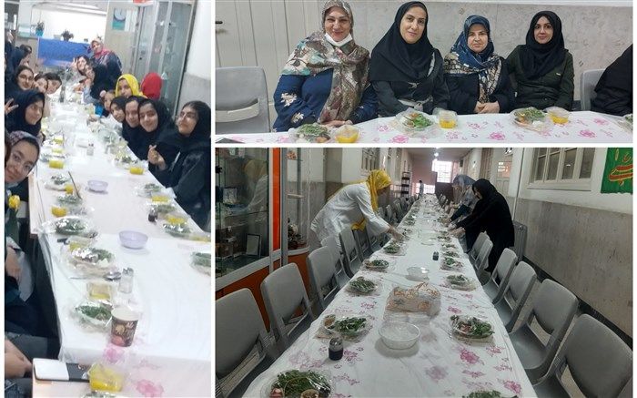 افطار دانش‌آموزان دبیرستان دخترانه شهید محراب تهران با هم‌کلاسی‌هایشان