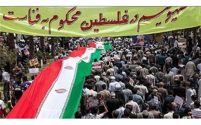 دانش‌آموزان شهرستان درمیان  از علت حضور در راهپیمایی روز جهانی  قدس می گویند/فیلم