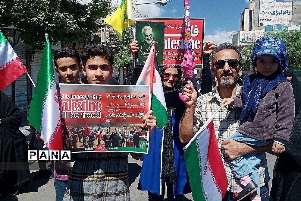 راهپیمایی روز قدس در شهرستان ورامین