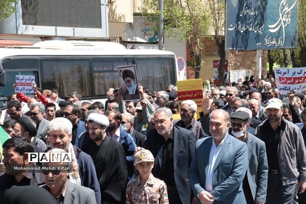 حضور با شکوه مردم آباده در راهپیمایی روز جهانی قدس
