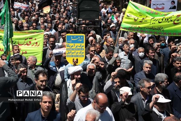 حضور با شکوه مردم آباده در راهپیمایی روز جهانی قدس