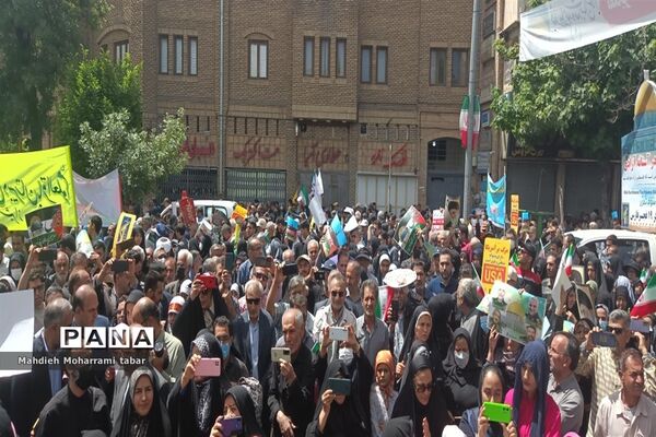 حضور پرشور مردم شیراز در راهپیمایی روز قدس