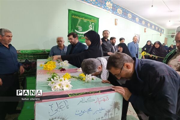 آیین استقبال از پیکر شهید گمنام در آموزش‌و‌پرورش ملارد