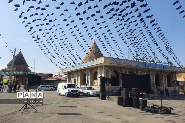 مراسم عزاداری و برپایی سفره افطاری در ساری