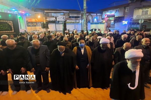 مراسم عزاداری و برپایی سفره افطاری در ساری