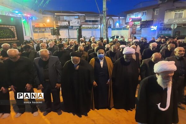 مراسم عزاداری و برپایی سفره افطاری در ساری