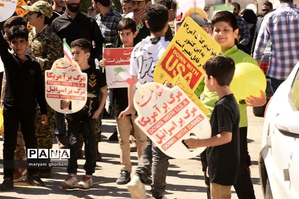 راهپیمایی روز قدس در شهرستان بهنمیر