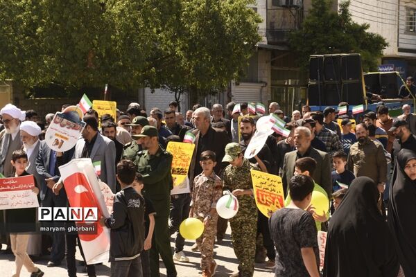 راهپیمایی روز قدس در شهرستان بهنمیر