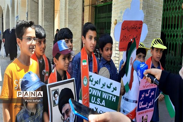 جلوه‌های حضور مردم بصیر و آگاه بافق در راهپیمایی روز قدس