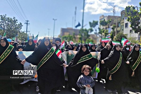 حضور پرشور دهه‌نودی‌ها در راهپیمایی روز قدس شهرستان قرچک