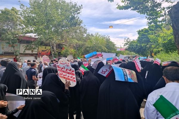 حضور باشکوه مردم و مسئولان سازمان دانش‌آموزی استان فارس در راهپیمایی روز قدس