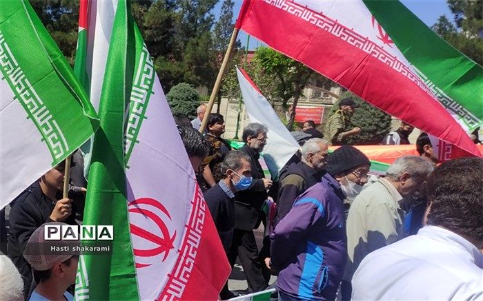 راهپیمایی مردم وحیدیه شهریار در روز قدس/فیلم