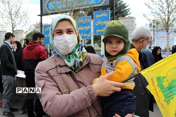 حضور گسترده دانش‌آموزان در راهپیمایی روز قدس