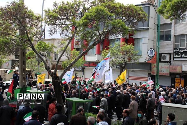 راهپیمایی باشکوه روز قدس در استان مرکزی