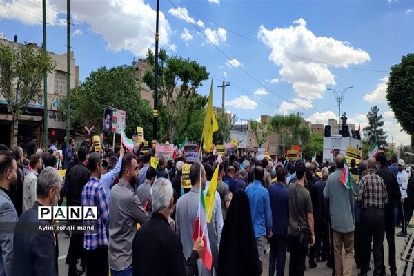 استقبال بی‌نظیر مردم انقلابی شهرستان رباط‌کریم از راهپیمایی روز قدس