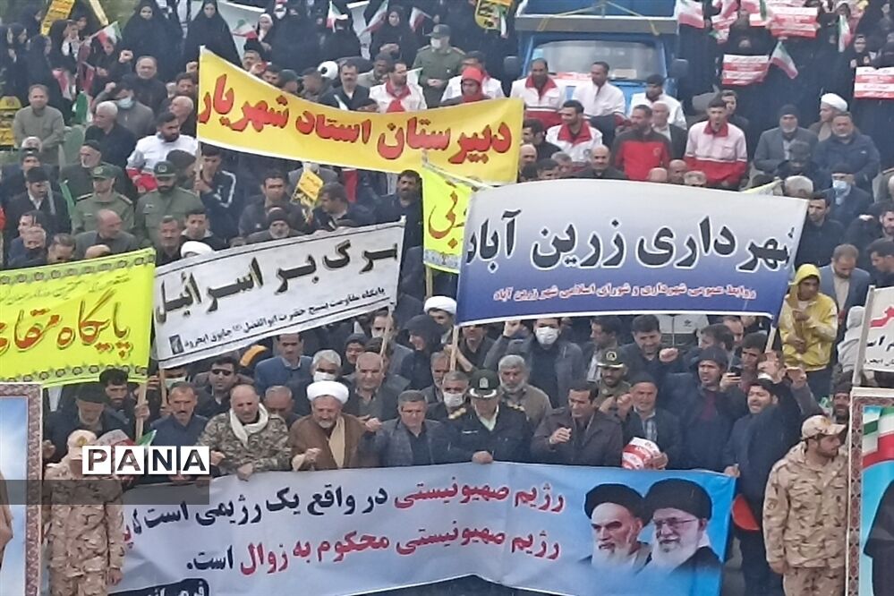 حضور دانش‌آموزان ایجرودی در راهپیمایی روز قدس