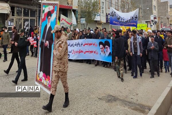 حضور دانش‌آموزان ایجرودی در راهپیمایی روز قدس