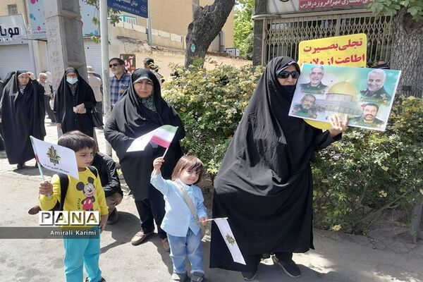 حضور پررنگ کودکان و نوجوانان شیرازی در راهپیمایی روز قدس