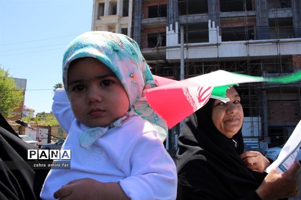 راهپیمایی پرشکوه مردم شریف شهرستان نور در روز قدس