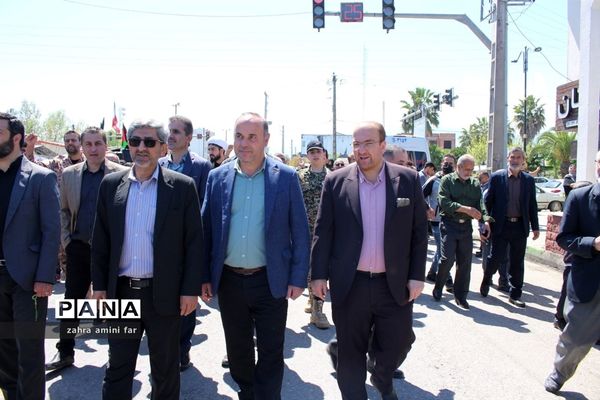 راهپیمایی پرشکوه مردم شریف شهرستان نور در روز قدس