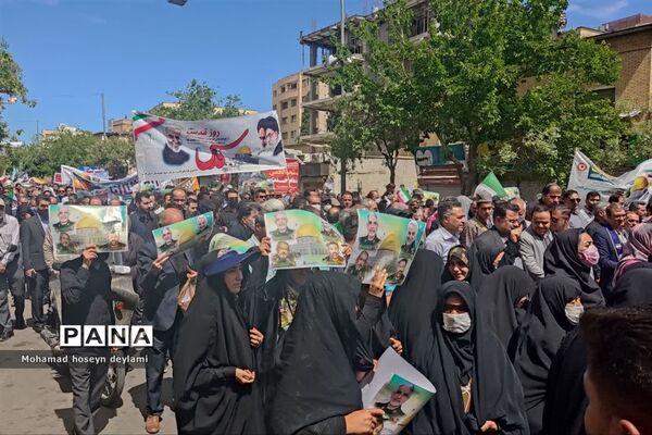 راهپیمایی روز قدس در قائمشهر