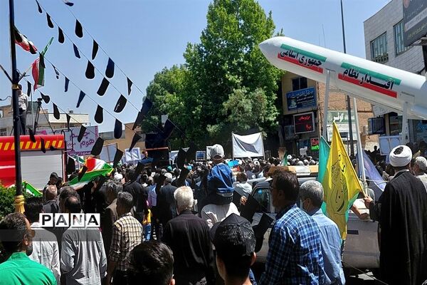 حضور پرشور مردم ولایتمدار شهرستان کاشمر در راهپیمایی روز قدس