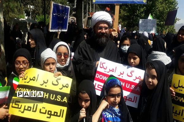 حضور پرشور مردم ولایتمدار شهرستان کاشمر در راهپیمایی روز قدس