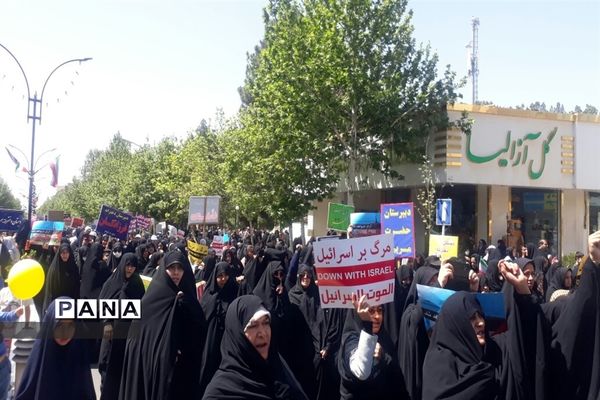 حضور پرشور مردم ولایتمدار شهرستان کاشمر در راهپیمایی روز قدس