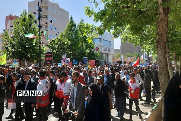 حضور پرشور مردم ولایتمدار شهرستان کاشمر در راهپیمایی روز قدس