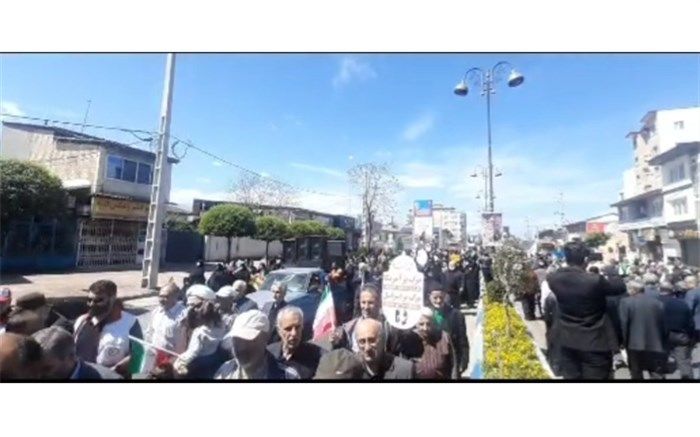 راهپیمایی روز قدس در عباس آباد