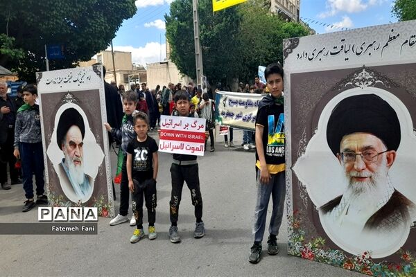 راهپیمایی روز قدس در شهر جعفریه قم