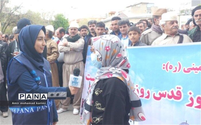 مردم در راهپیمایی روز قدس آگاهانه حاضر شدند و از  فلسطین مظلوم دفاع کردند /فیلم