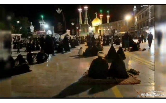 حال و هوای آخرین شب قدر در جوار حرم حضرت معصومه(س)/فیلم