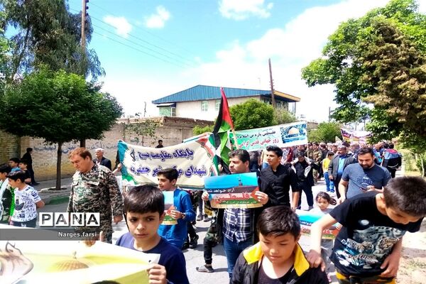 راهپیمایی روز جهانی قدس در شهر جعفریه قم