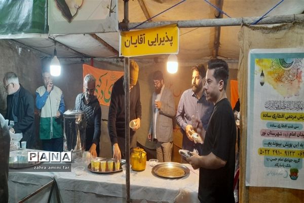 سفره اطعام کریمانه در شهرستان نور