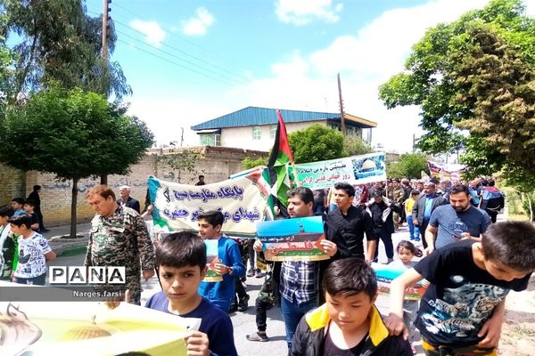 راهپیمایی روز جهانی قدس در شهر جعفریه قم