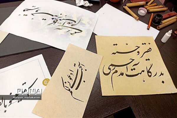 برگزاری کارگاه  انجمن خوشنویسان شهرستان دماوند در حاشیه نوزدهمین جشنواره بین‌المللی رضوی