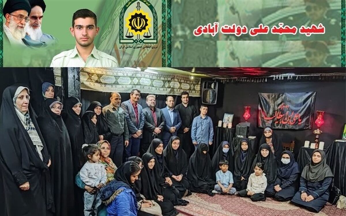 دیدار دانش‌آموزان با خانواده شهید دولت آبادی