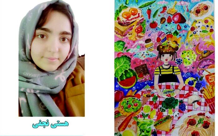 "هستی نجفی" نوجوان اهری نشان برنز و لوح تقدیر مسابقه هیکاری ژاپن را دریافت کرد