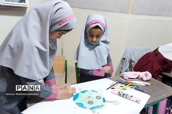 مسابقه نقاشی زمین پاک در پژوهش‌سرای باقرالعلوم قرچک