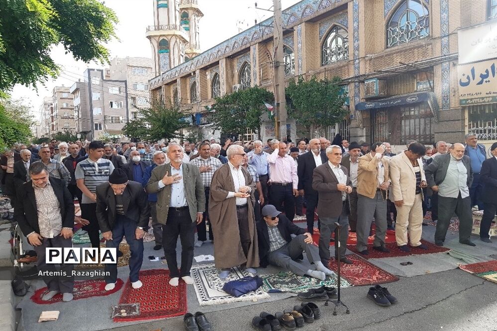 مراسم نماز عید بندگی در منطقه ۹